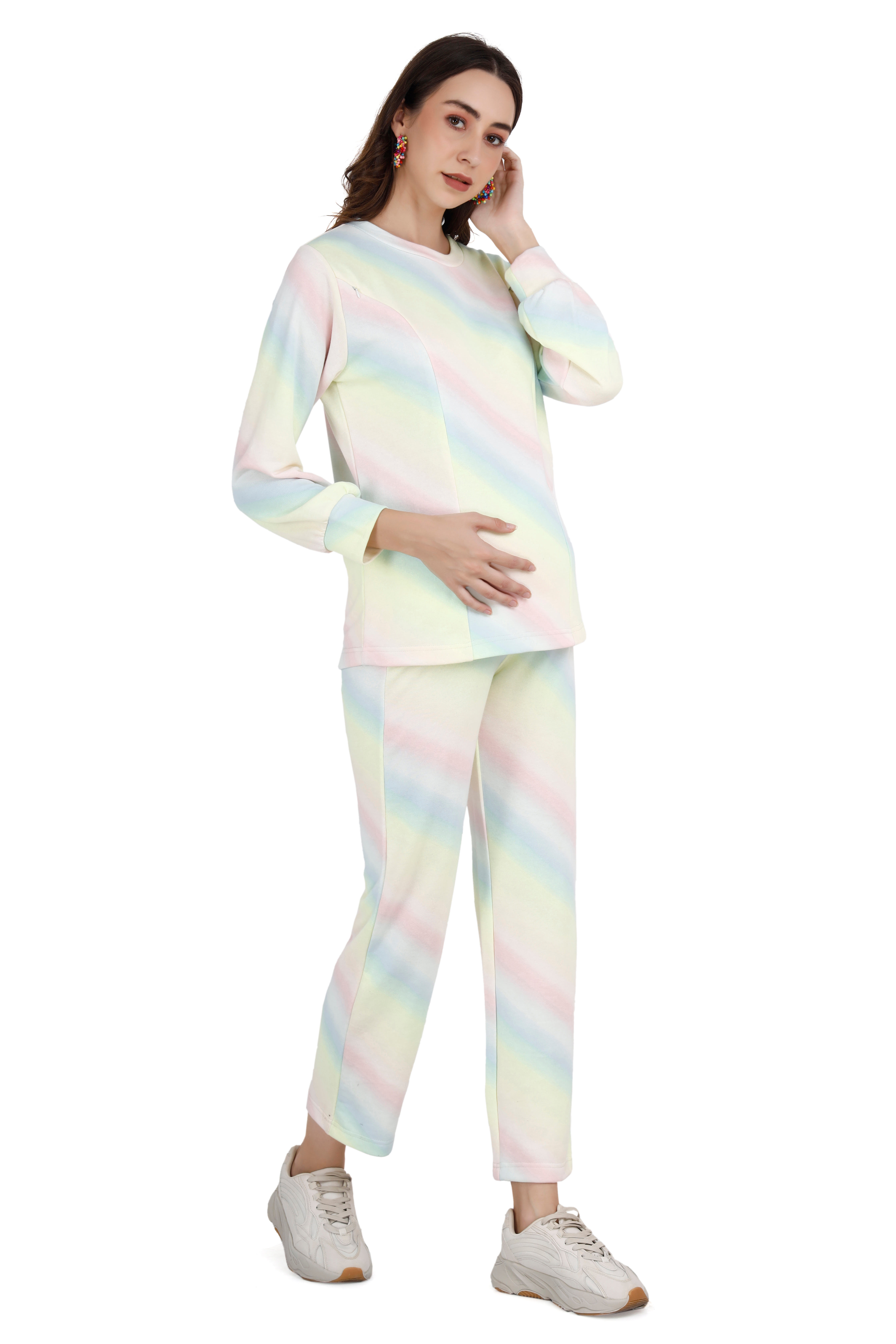 Women's Multi-Colored Rainbow Coord Set thumbnail 4
